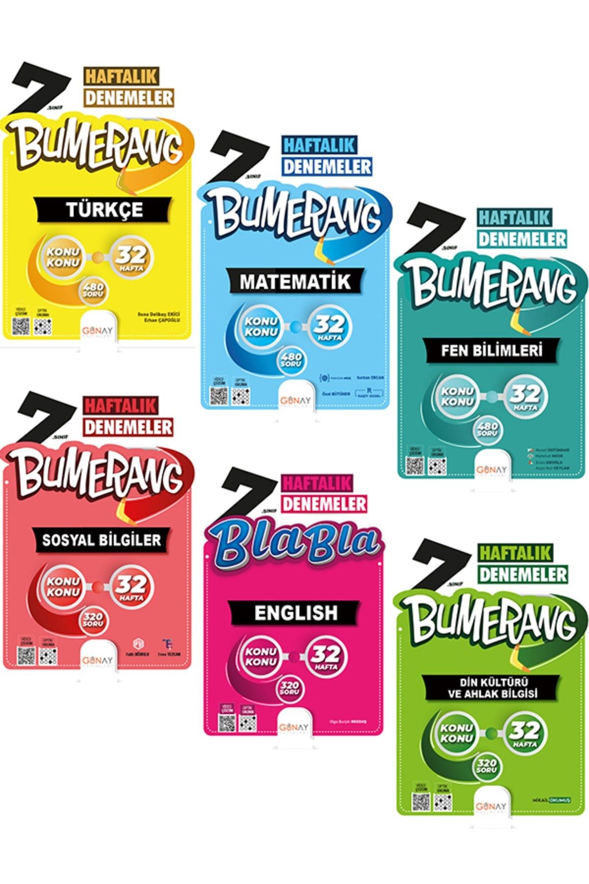7.Sınıf 32 Haftalık Bumerang 6'lı  Deneme Set