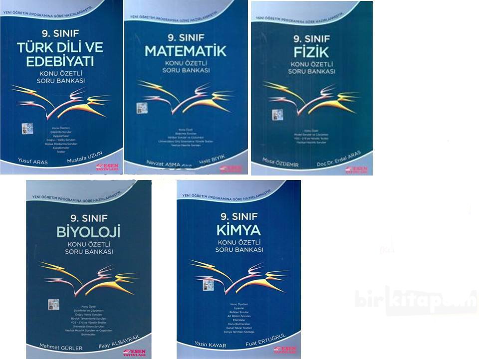 Esen Yayınları 9.Sınıf Edebiyat Matematik Fizik Kimya Biyoloji Konu Özetli Soru Bankası Fırsat Seti