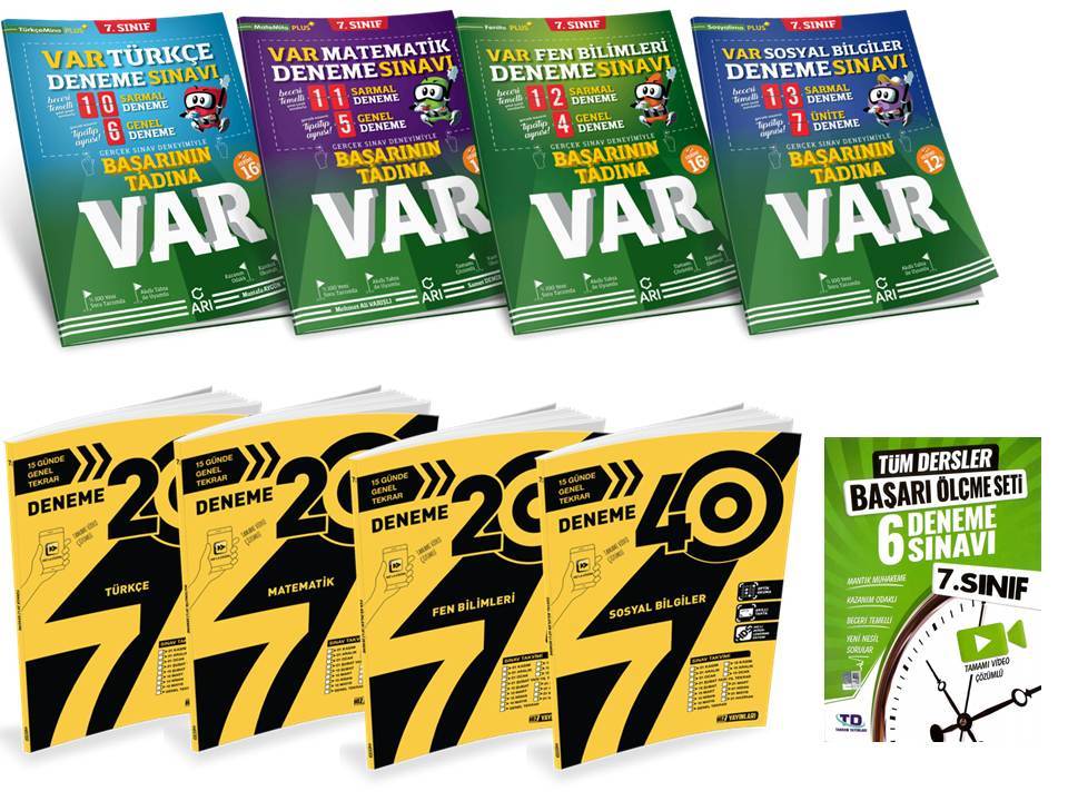 Hız Arı ve Tandem Yayınları 7.Sınıf 9'lu Deneme Sınavı Fırsat Seti
