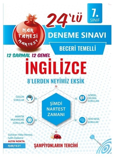 Nartest Yayınları 7.Sınıf İngilizce 24'lü Beceri Temelli Deneme