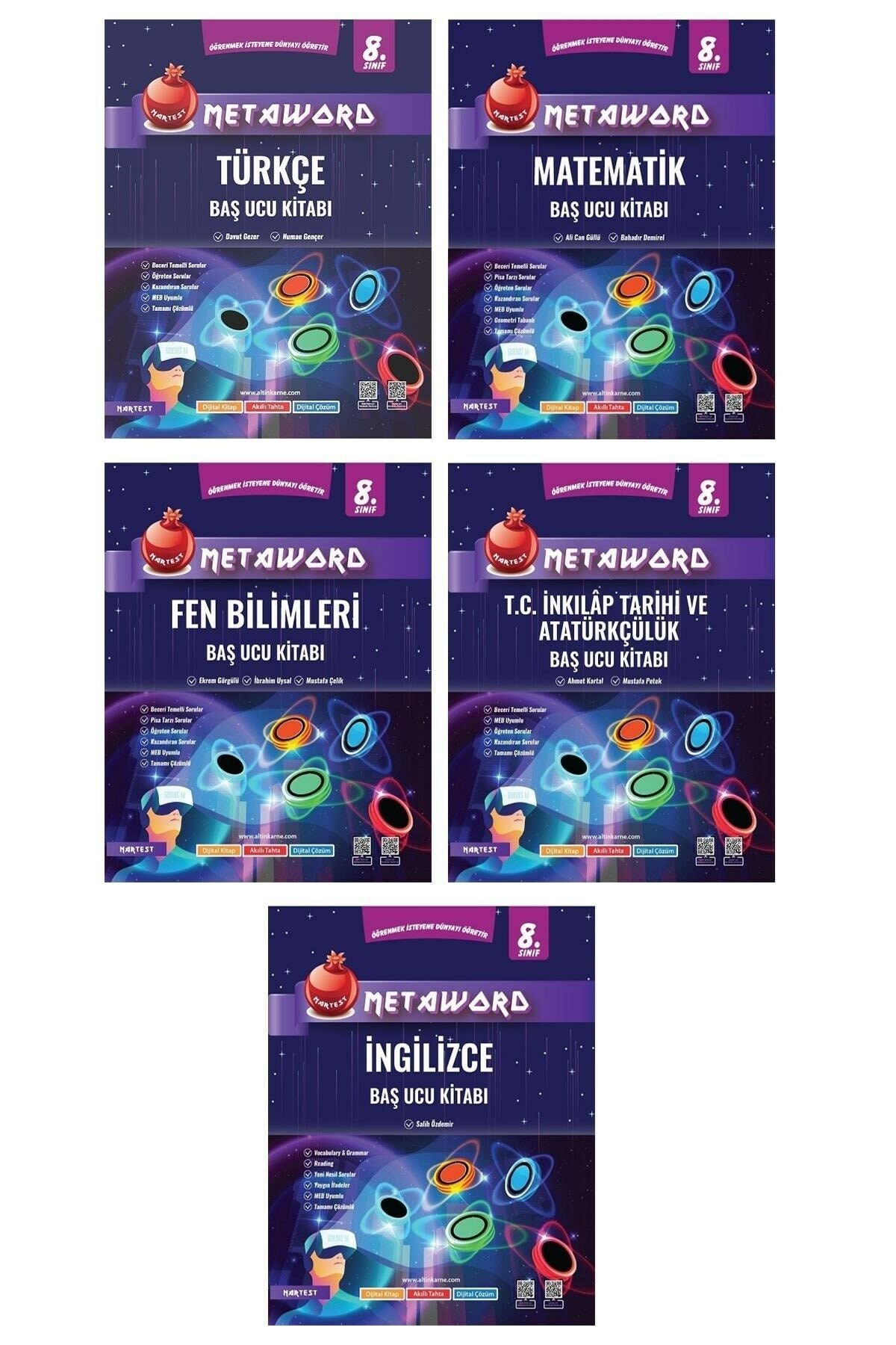 Nartest 8. Sınıf Türkçe Matematik Fen Bilimleri Inkılap Tarihi Ingilizce Metaword Baş Ucu Kitabı