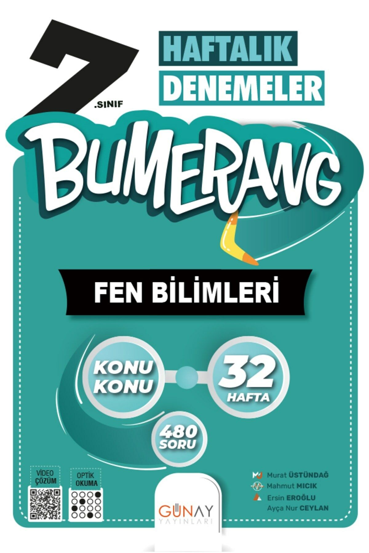 Günay Yayınları 7.sınıf 32 Haftalık Bumerang Fen Bilimleri