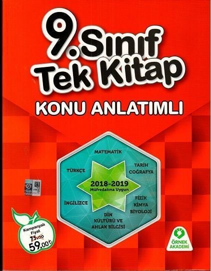 Örnek Akademi Yayınları 9. Sınıf Tüm Dersler Konu Anlatımlı Tek Kitap