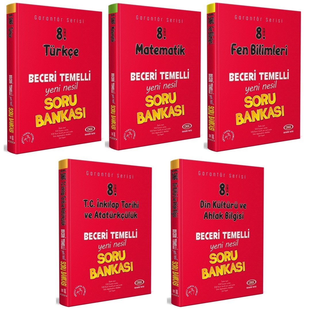 Data Yayınları 8. Sınıf 5'li Beceri Temelli Soru Bankası(T-M-F-S-D)