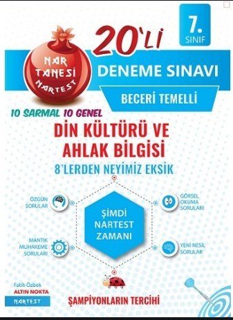 Nartest Yayınları 7.Sınıf Beceri Temelli Din Kültür ve Ahlak Bilgisi Deneme Sınavı