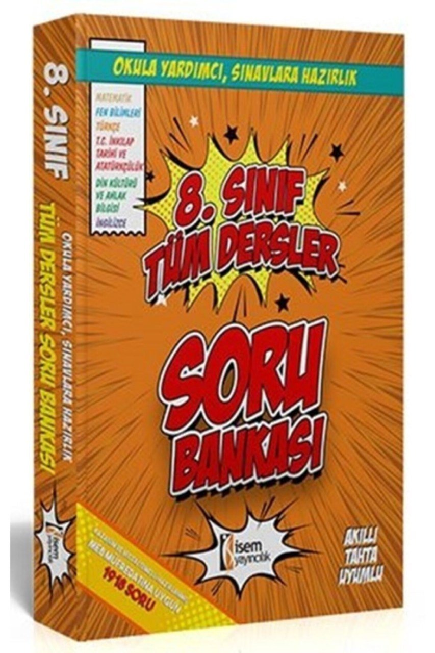 İsem Yayınları 8. Sınıf Tüm Dersler Soru Bankası 2021 - 2022