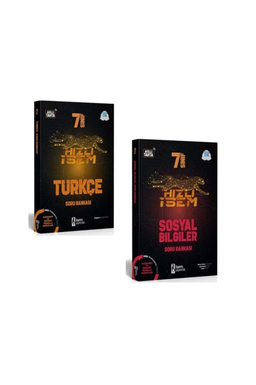 İsem Yayınları Hızlı İsem 7. Sınıf Soru Bankası Seti ( T-S ) 2021 - 2022