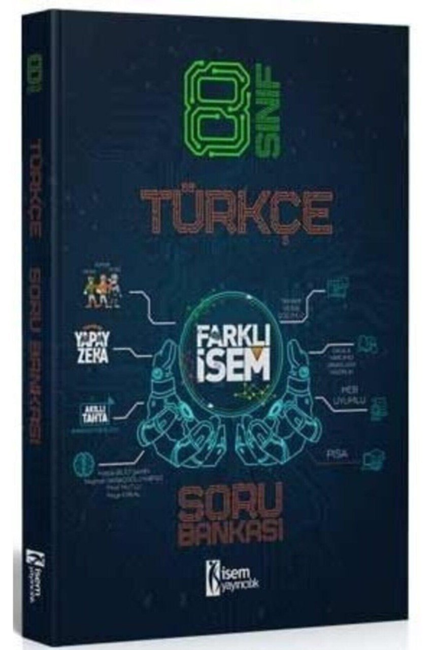 İsem Yayınları 8. Sınıf Farklı İsem Türkçe Soru Bankası 2021 -2022