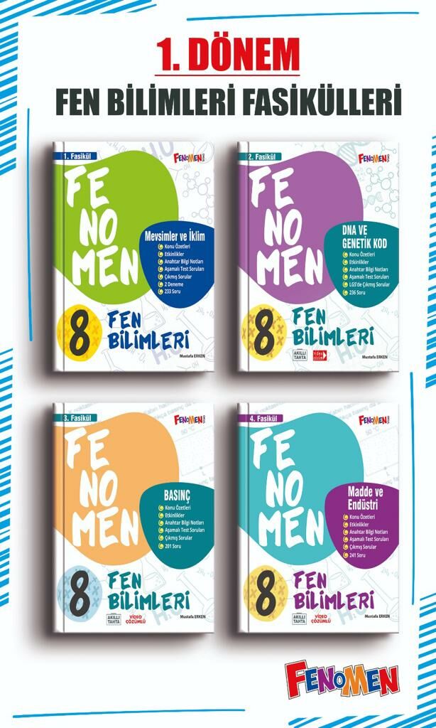 GAMA LGS İLK DÖNEM 8.SINIF FEN BİLİMLERİ FASİKÜL SETİ