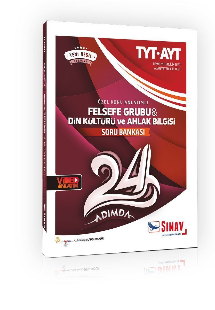 Sınav Yayınları TYT-AYT Felsefe Grubu & Din Kültürü ve Ahlak Bilgisi 24 Adımda Özel Konu Anlatımlı Soru Bankası