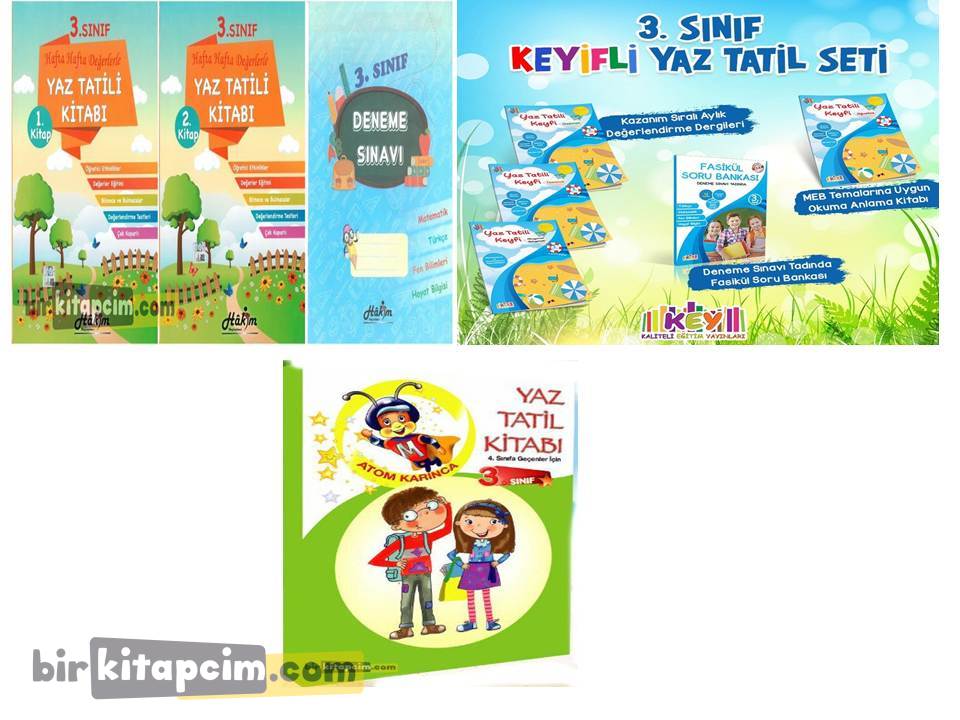 3.Sınıf 3'lü Tatil Seti 2020(Hakim-Key-Atom)