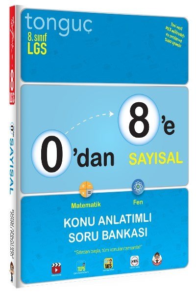 Tonguç Akademi 8. Sınıf 0'dan 8'e Sayısal Konu Anlatımlı Soru Bankası