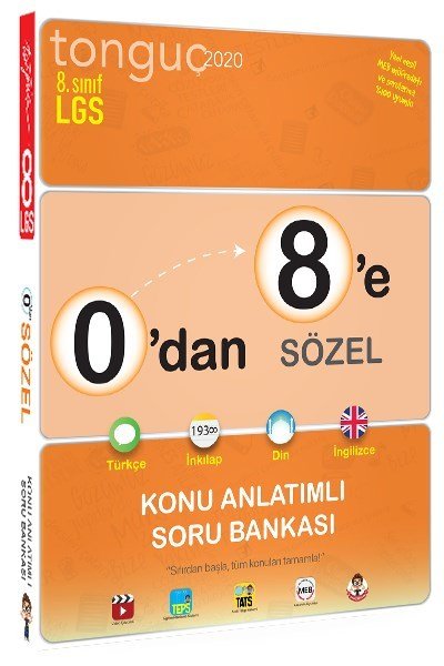 Tonguç Akademi 8. Sınıf 0'dan 8'e Sözel Konu Anlatımlı Soru Bankası