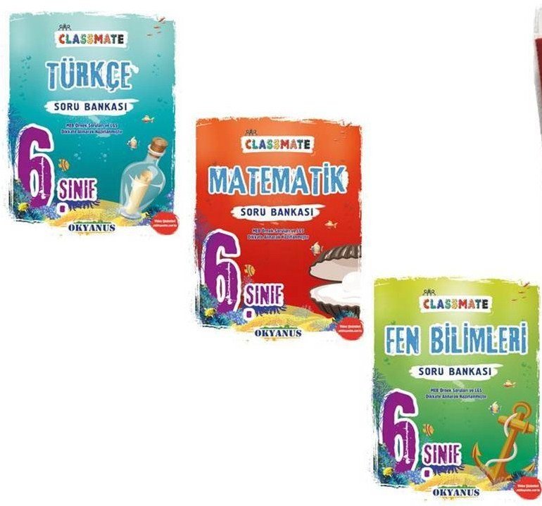 Okyanus Yayınları 6.Sınıf 3'lü Classmate Soru Bankası Seti T-M-F
