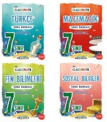 Okyanus Yayınları 7.Sınıf 4'lü Classmate Soru Bankası Seti T-M-F-S
