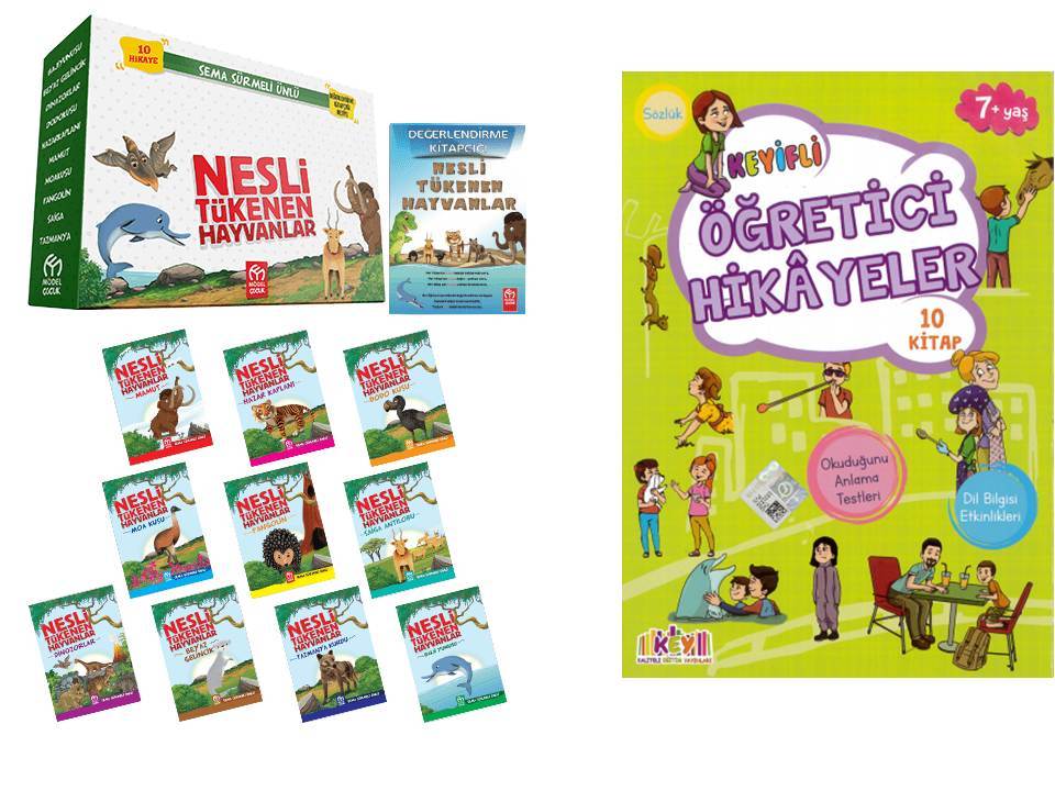 Nesli Tükenen Hayvanlar ve Öğretici Hikayeler Seti 2.Sınıflar İçin