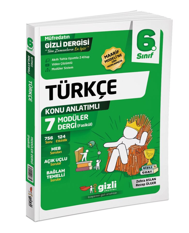 2027 6. Sınıf Türkçe Müfredatın Gizli Dergisi Gizli Yayınları