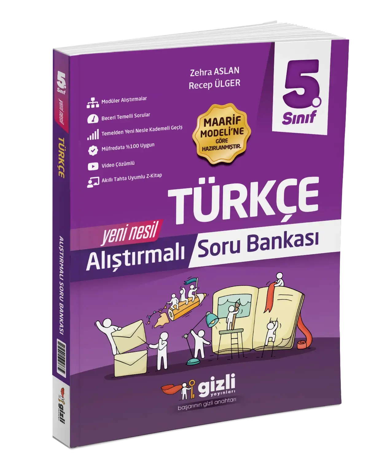 Gizli Yayınları 5. Sınıf Türkçe Yeni Nesil Alıştırmalı Soru Bankası