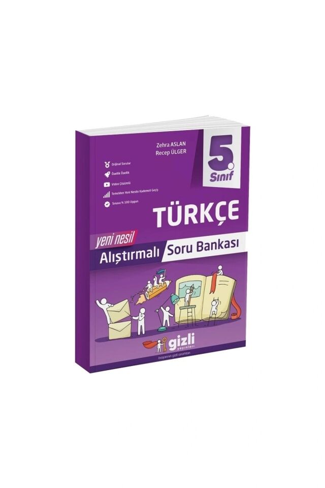 Gizli Yayınları 5. Sınıf Türkçe Yeni Nesil Alıştırmalı Soru Bankası