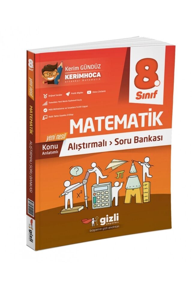 Gizli Yayınları 8. Sınıf Matematik Yeni Nesil Alıştırmalı Soru Bankası