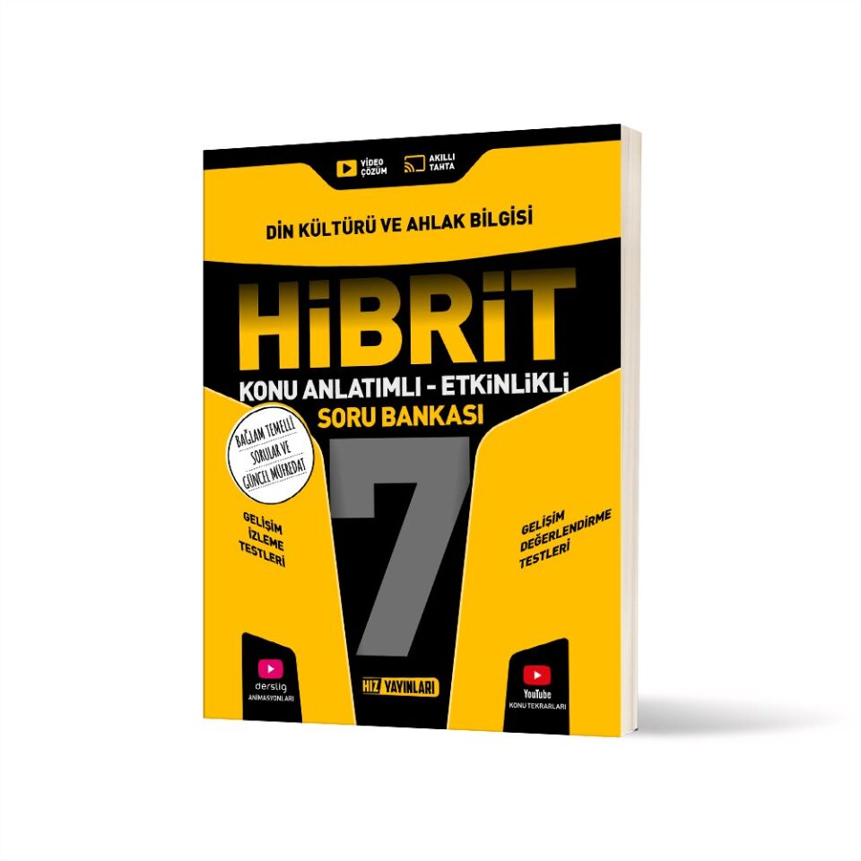 Hız Yayınları 7. Sınıf Hibrit Din Kültürü ve Ahlak Bilgisi Konu Anlatımlı Etkinlikli Soru Bankası