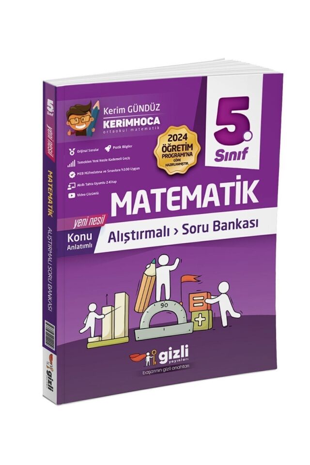 Gizli Yayınları 5. Sınıf Matematik Yeni Nesil Alıştırmalı Soru Bankası