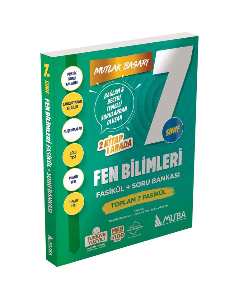 Muba Yayınları 7. Sınıf Mutlak Başarı Fen Bilimleri Fasikül Soru Bankası