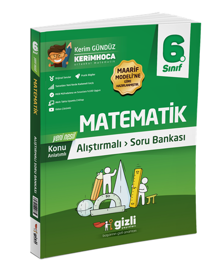 Gizli Yayınları 6. Sınıf Matematik Yeni Nesil Alıştırmalı Soru Bankası
