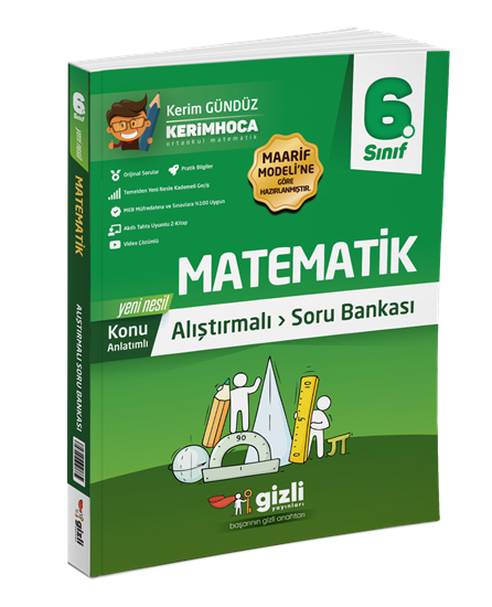 Gizli Yayınları 6. Sınıf Matematik Yeni Nesil Alıştırmalı Soru Bankası
