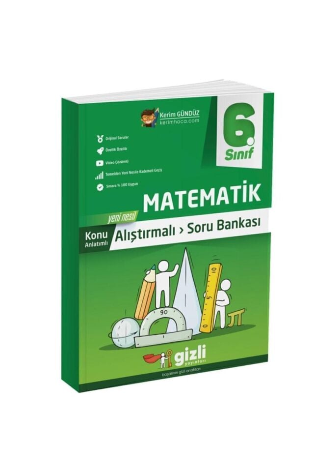 Gizli Yayınları 6. Sınıf Matematik Yeni Nesil Alıştırmalı Soru Bankası