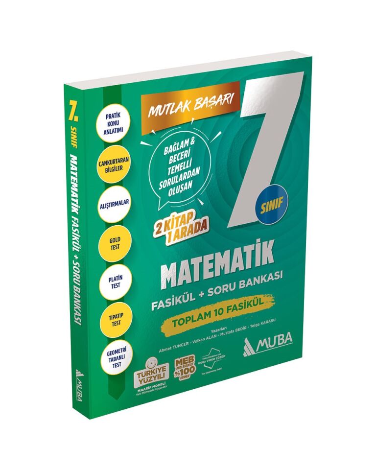 Muba Yayınları 7. Sınıf Mutlak Başarı Matematik Fasikül Soru Bankası