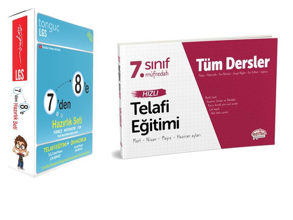 Tonguç Akademi 7'den 8'e 2'li Hazırlık Seti (Tonguç-Telafi)