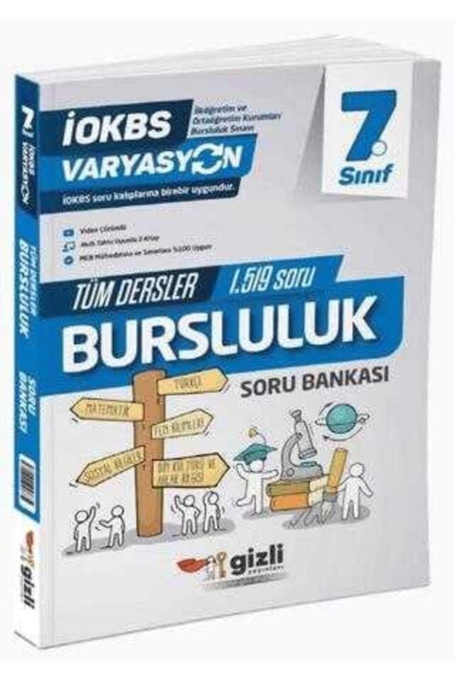 Gizli Yayınları 7. Sınıf İOKBS Bursluluk Tüm Dersler Soru Bankası