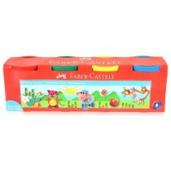 Faber Castell Su Bazlı 4 Renk Oyun Hamuru Neon Renkler