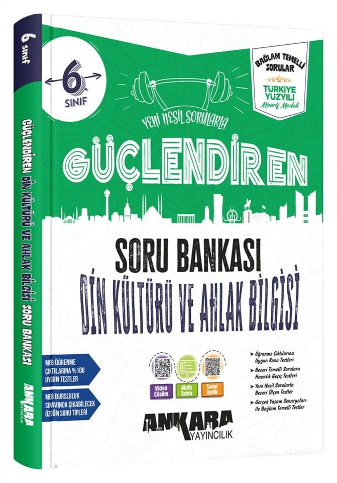 Ankara Yayıncılık 6. Sınıf Güçlendiren Din Kültürü ve Ahlak Bilgisi Soru Bankası