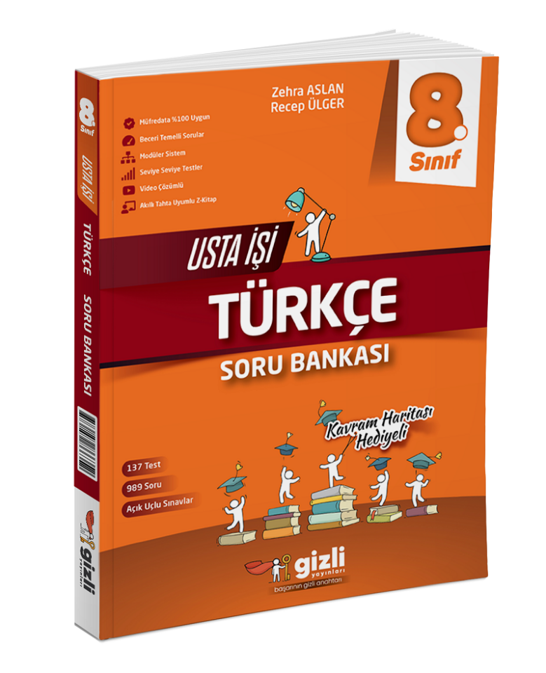 Gizli Yayınları 8. Sınıf Usta İşi Türkçe Soru Bankası