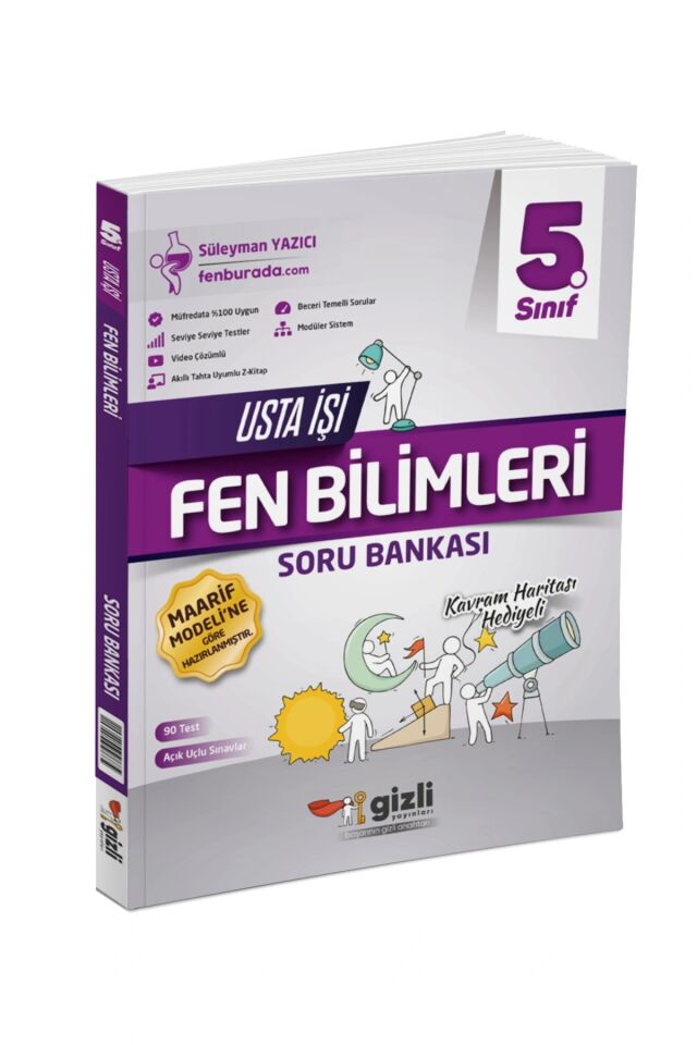 Gizli Yayınları 5. Sınıf Usta İşi Fen Bilimleri Soru Bankası