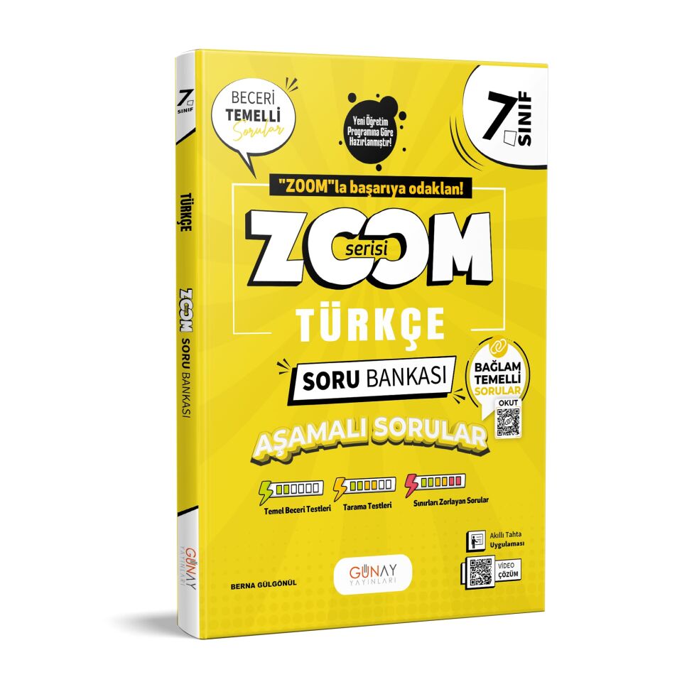 Günay Yayınları 7. Sınıf Zoom Türkçe Soru Bankası