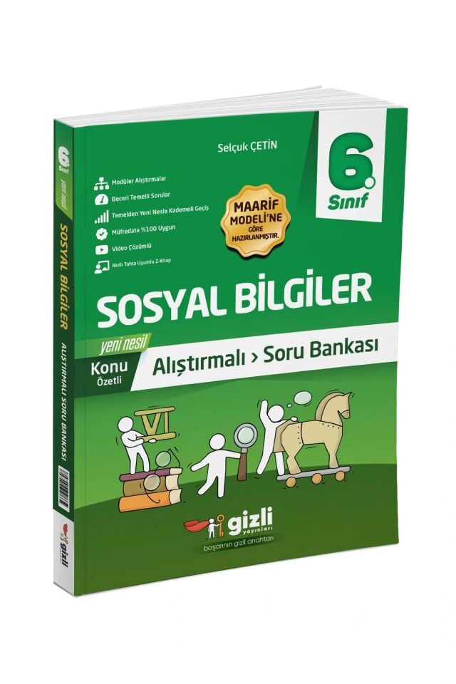 Gizli Yayınları 6. Sınıf Sosyal Bilgiler Konu Özetli Alıştırmalı Soru Bankası