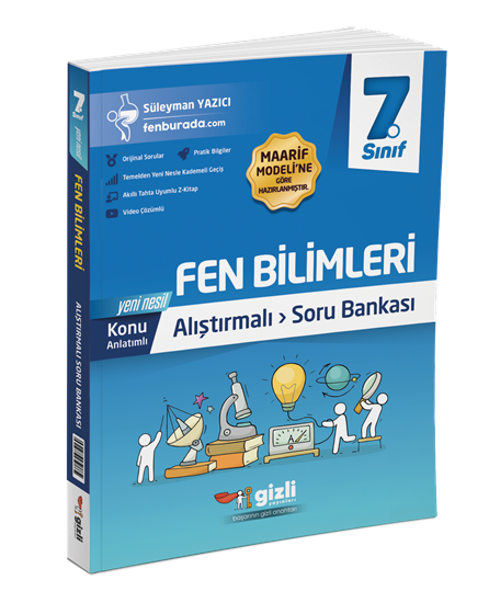 Gizli Yayınları 7. Sınıf Fen Bilimleri Alıştırmalı Soru Bankası
