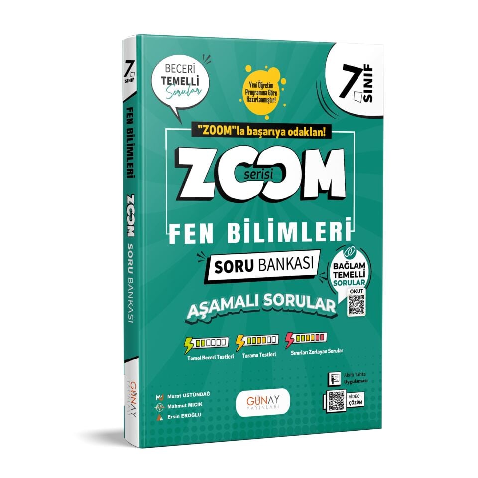 Günay Yayınları 7. Sınıf Zoom Fen Bilimleri Soru Bankası