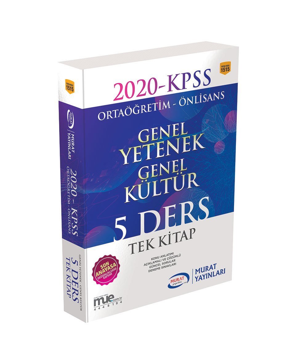 Murat Yayınları 2020 Ön Lisans Konu Anlatımlı Tek Kitap