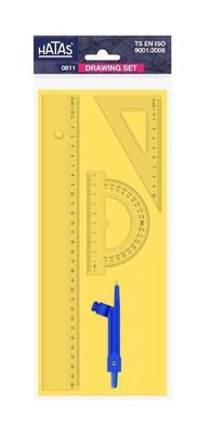 Hatas Pergelli Ekonomik Çizim Takımı 30 Cm. Cetvel