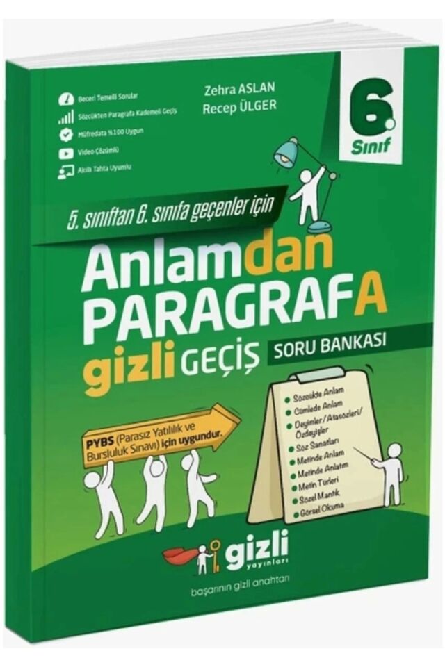 Gizli Yayınları 6. Sınıf Anlamdan Paragrafa Gizli Geçiş Soru Bankası