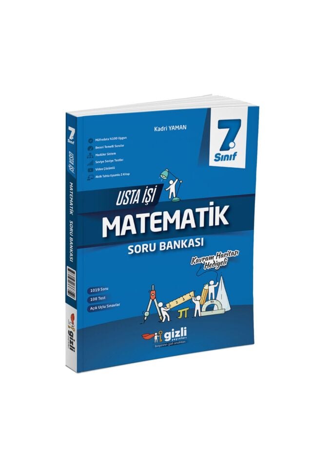 Gizli Yayınları 7. Sınıf Usta İşi Matematik Soru Bankası
