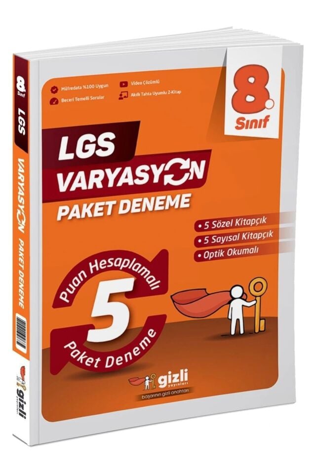 Gizli Yayınları 8. Sınıf LGS Varyasyon Paket Deneme
