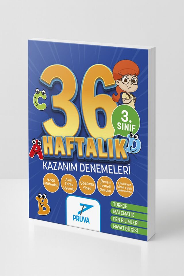 Pruva Akademi 3. Sınıf 36 Haftalık Kazanım Denemeleri