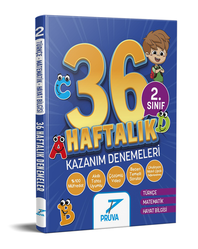 Pruva Akademi 2. Sınıf 36 Haftalık Kazanım Denemeleri