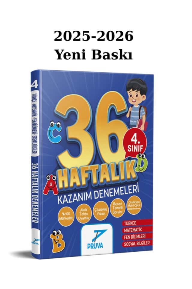 Pruva Akademi 4. Sınıf 36 Haftalık Kazanım Denemeleri