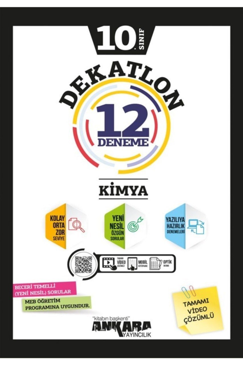 Ankara 10. Sınıf Kimya Dekatlon 12 Deneme